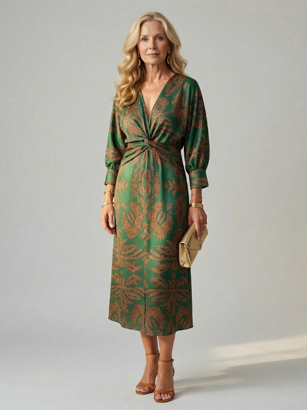 Lune | Natural Crossover Midi Dress™
