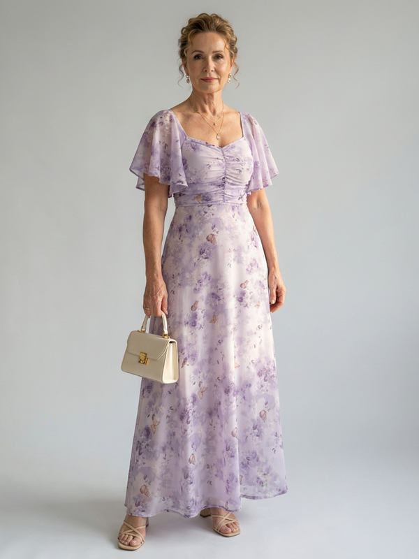 Vaelis | Flutter Sleeve Midi Dress™