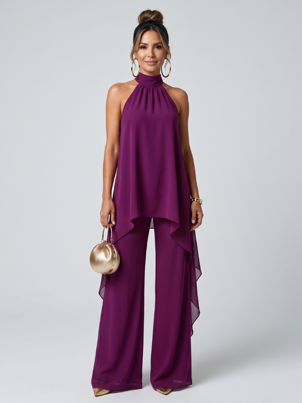 Zareen | Asymmetrical Tunic Top and Wide-Leg Trousers Set™