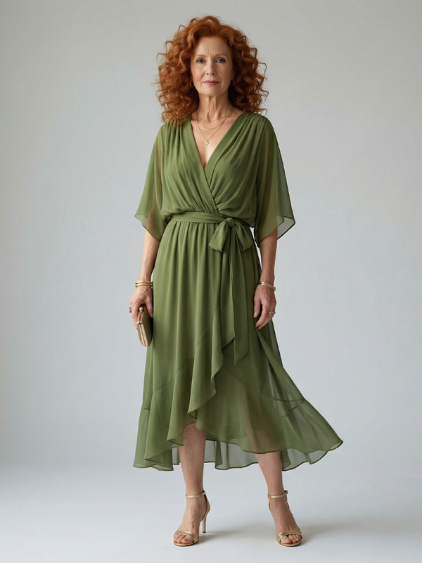 Elric | Lightweight Draped Midi Dress™