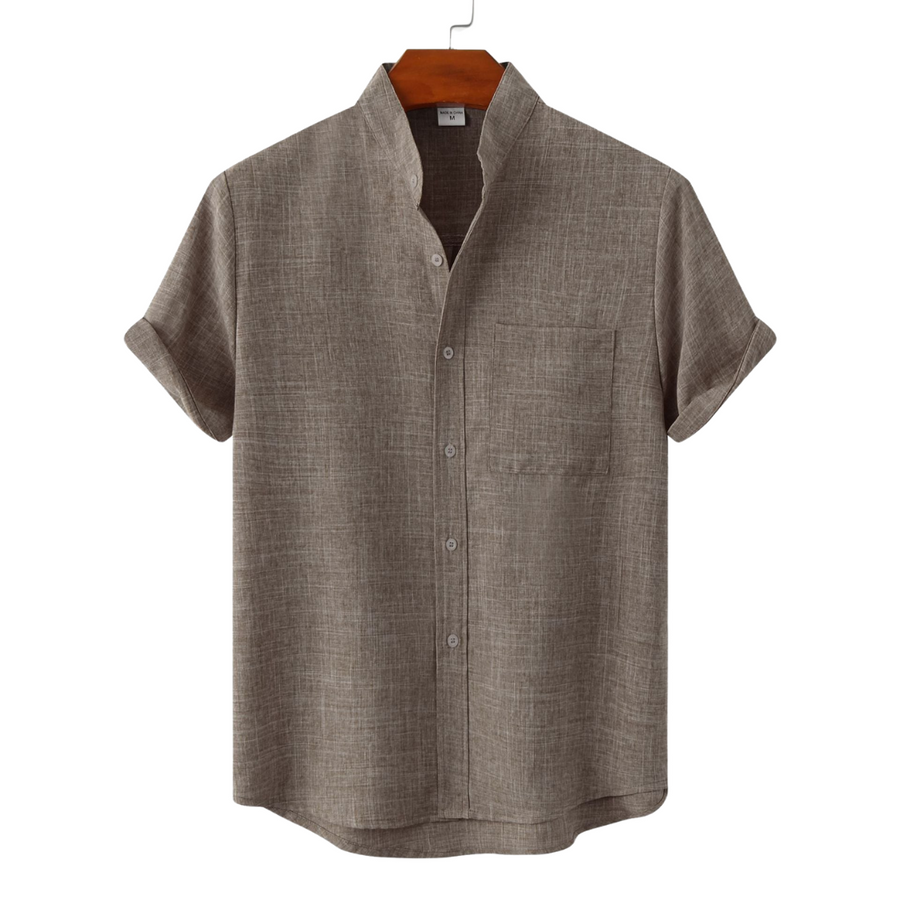 Benjamin · Solid Cotton Button-Down Shirt