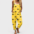 Wanda | Wide Happy Printed Dungarees