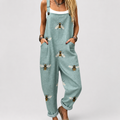 Donatella | Wide-leg printed jumpsuit with paint strokes