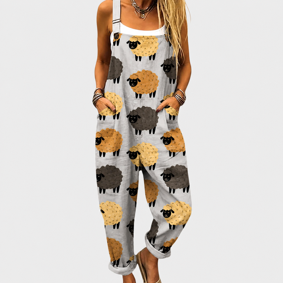 Εμπριμέ ολόσωμη φόρμα Federica, χαρούμενη