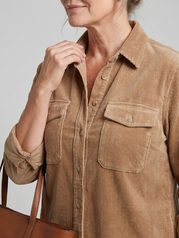 Pema | Long-sleeved Midi Dress with Patch Pockets™