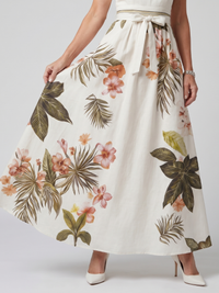Meadow | Draped Halter Maxi Dress with Botanical Panels™