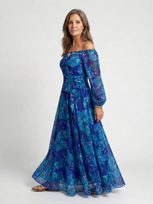 Violet & Grace | Floral Off-the-Shoulder Maxi Dress™