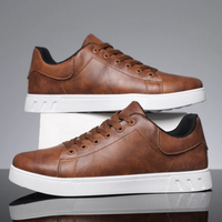 Sneakers Calvin από λείο γνήσιο δέρμα, πίσω όψη