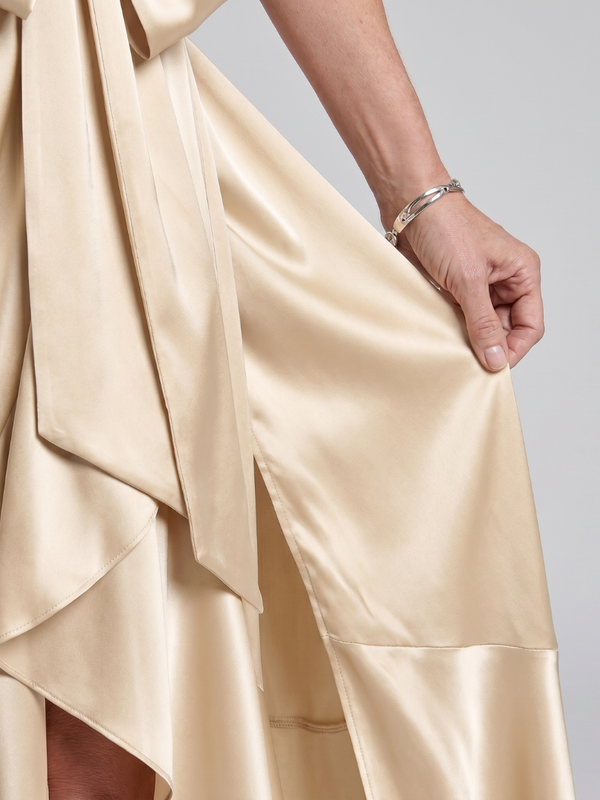 Honora | Croisé Midi Dress with Halter Neck and Asymmetrical Hem™