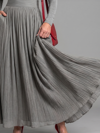 Lana | Midi Dress with Long Sleeves, Turtleneck, and Cinched Waist