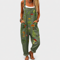 Laura | Wide printed jumpsuit in warm tones