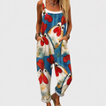 Teresa | Wide-Leg Printed Jumpsuit in Tuscan Style