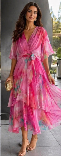 Violet & Grace | Tiered Floral Summer Dress™