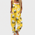 Ursula | Wide printed jumpsuit in earthy tones