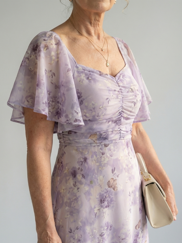 Vaelis | Flutter Sleeve Midi Dress™