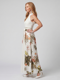 Meadow | Draped Halter Maxi Dress with Botanical Panels™