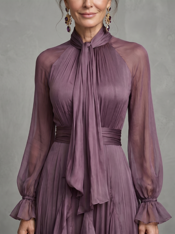 Demetria | Tiered Maxi Dress with Halter Neck and Ruffles™