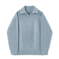 Kenneth · Blue Zip-Up Sweater