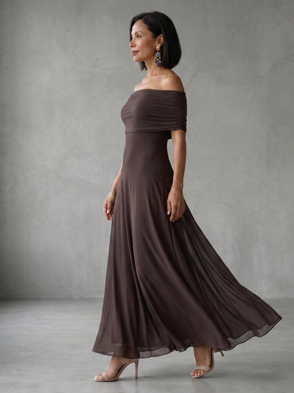 June | Drape Midi Dress with Open Shoulders™