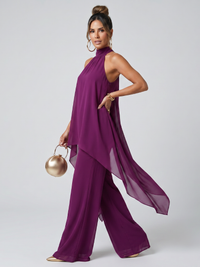 Zareen | Asymmetrical Tunic Top and Wide-Leg Trousers Set™
