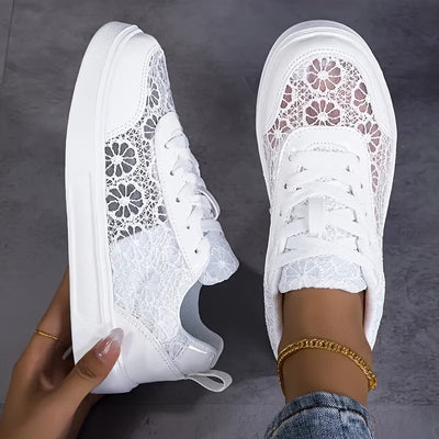 Dentelle | Women's Sneakers with Floral Lace