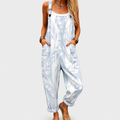 Antonella | Loose printed dungarees in sophisticated style