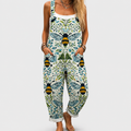 Delfina | Wide printed dungarees with a nautical motif