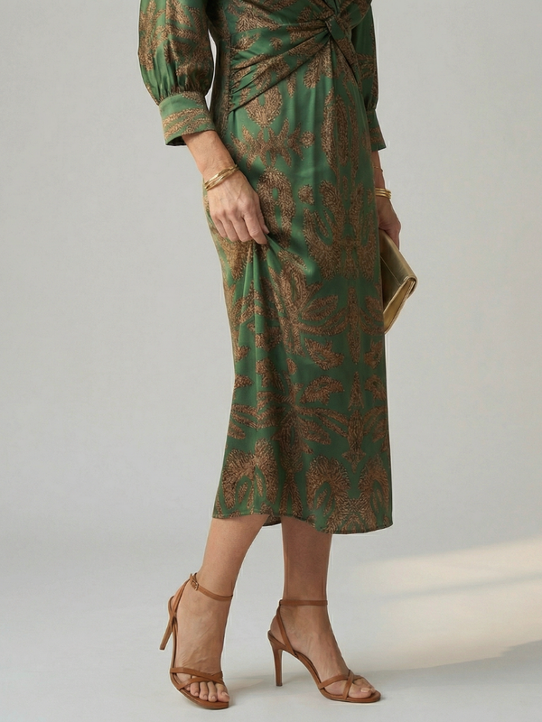 Lune | Natural Crossover Midi Dress™