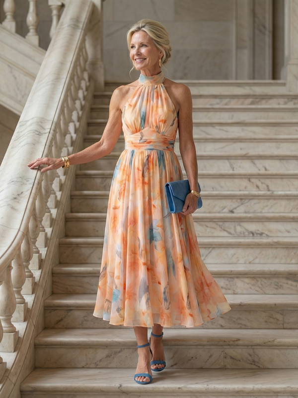 Violet & Grace | Soft Halter Midi Dress™