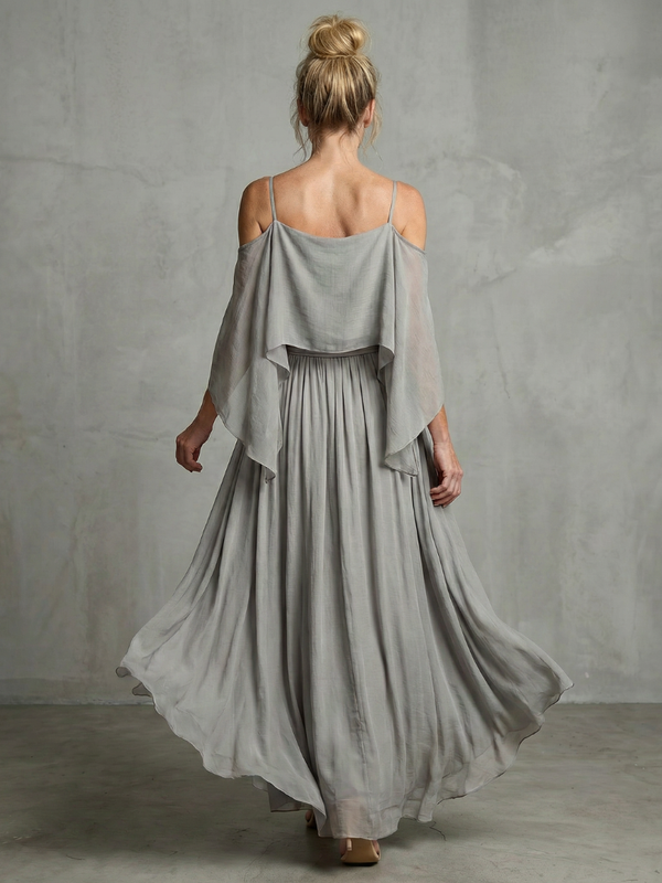 Marisol | Layered Draped Off-the-Shoulder Top and Wide-Leg Pants Set™
