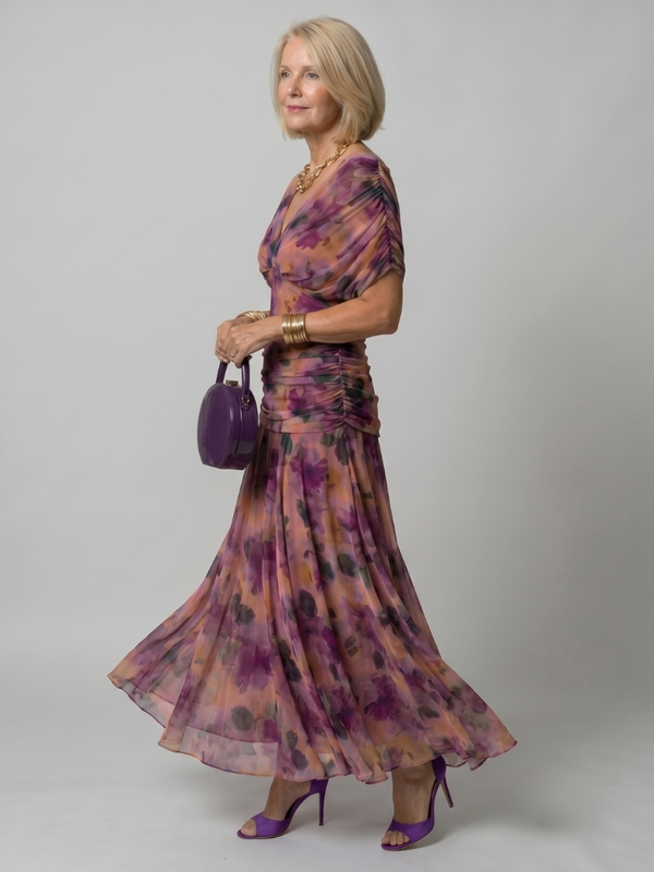 Violet & Grace | Off-the-Shoulder Flowy Midi Dress™
