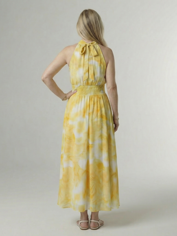 Sylin | Midi Ruched Halter Dress™