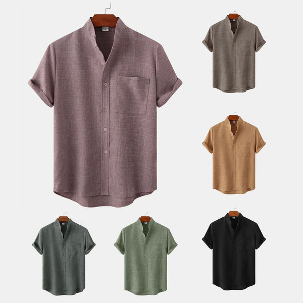 Benjamin · Solid Cotton Button-Down Shirt
