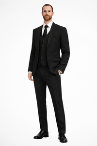 Clifton | Men Linen Three Piece Wedding Guest Suit Blazer Trousers and Waistcoat Set