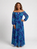 Violet & Grace | Floral Off-Shoulder Maxi Dress