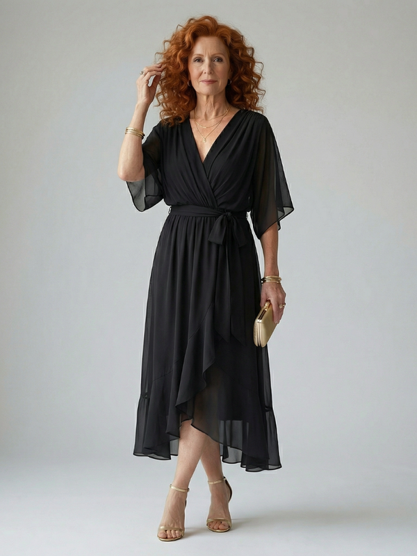 Elric | Lightweight Draped Midi Dress™