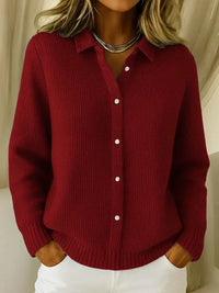 Katrina | Ribbed Knit Button-Down Cardigan™