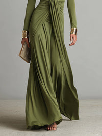 Valentine | Maxi Dress with V-Neck and Ruffles