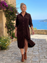 Pema | Long-sleeved Midi Dress with Patch Pockets™