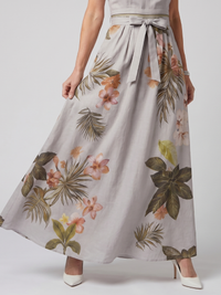 Meadow | Draped Halter Maxi Dress with Botanical Panels™