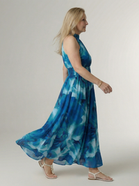 Sylin | Halter Midi Dress with Ruching