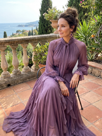 Demetria | Tiered Maxi Dress with Halter Neck and Ruffles™