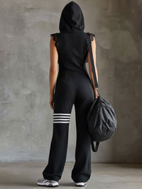 Diane | Retro Striped Hooded Jumpsuit