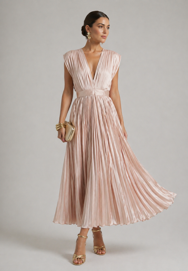 Violet & Grace | Timeless Pleated Midi Dress™