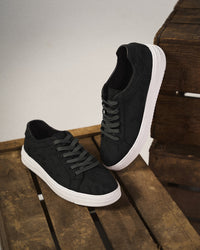 Δερμάτινο sneaker Belmont σε απόχρωση άμμου, μπροστινή όψη