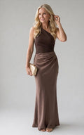 Violet & Grace | Satin Maxi Dress with Chic Shimmer™