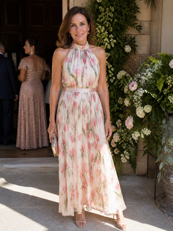 Violet & Grace | Floral Halter Neck Midi Dress™