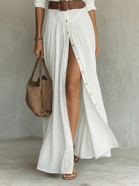 Constance | Long Maxi Dress with Lapel Collar and Long Sleeves