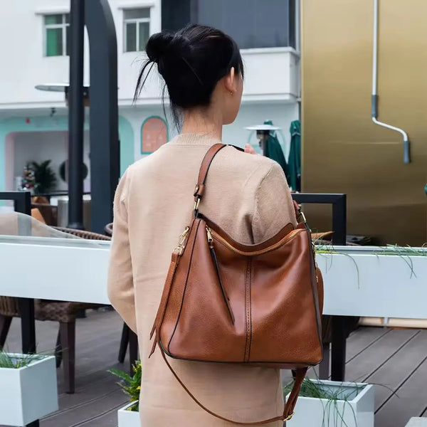Hannah | Anti-Theft Leather Hobo Shoulder Bag