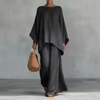Christine | Two Piece Set with Long Sleeves and Wide Leg Pants
